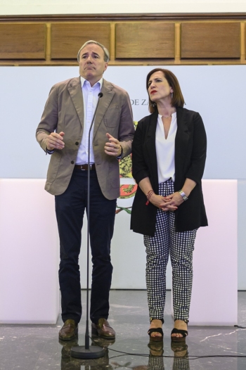 Jorge Azcón y Sara Fernández